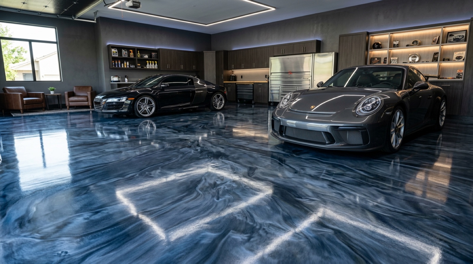 Metallic Floors for Luxury Garages